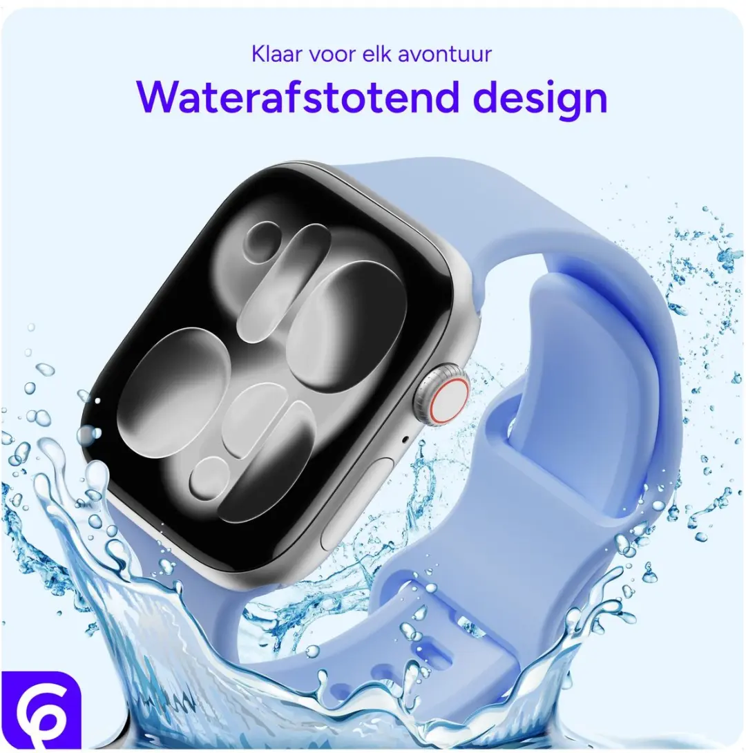 Selected SBG Siliconen Bandje Apple Watch 8 45mm - Licht Paars