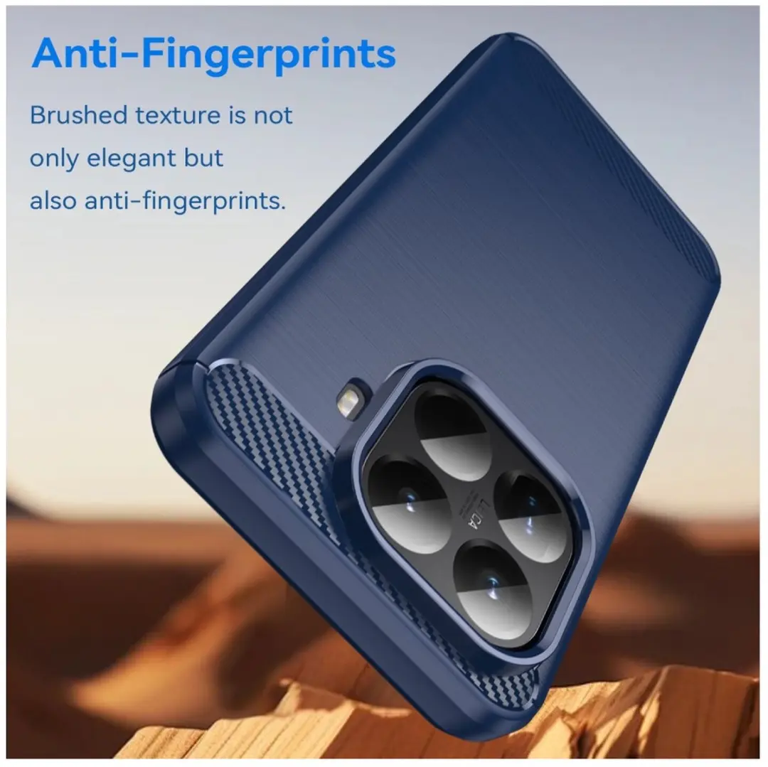Selected Geborsteld TPU Hoesje Xiaomi 15T Pro - Blauw