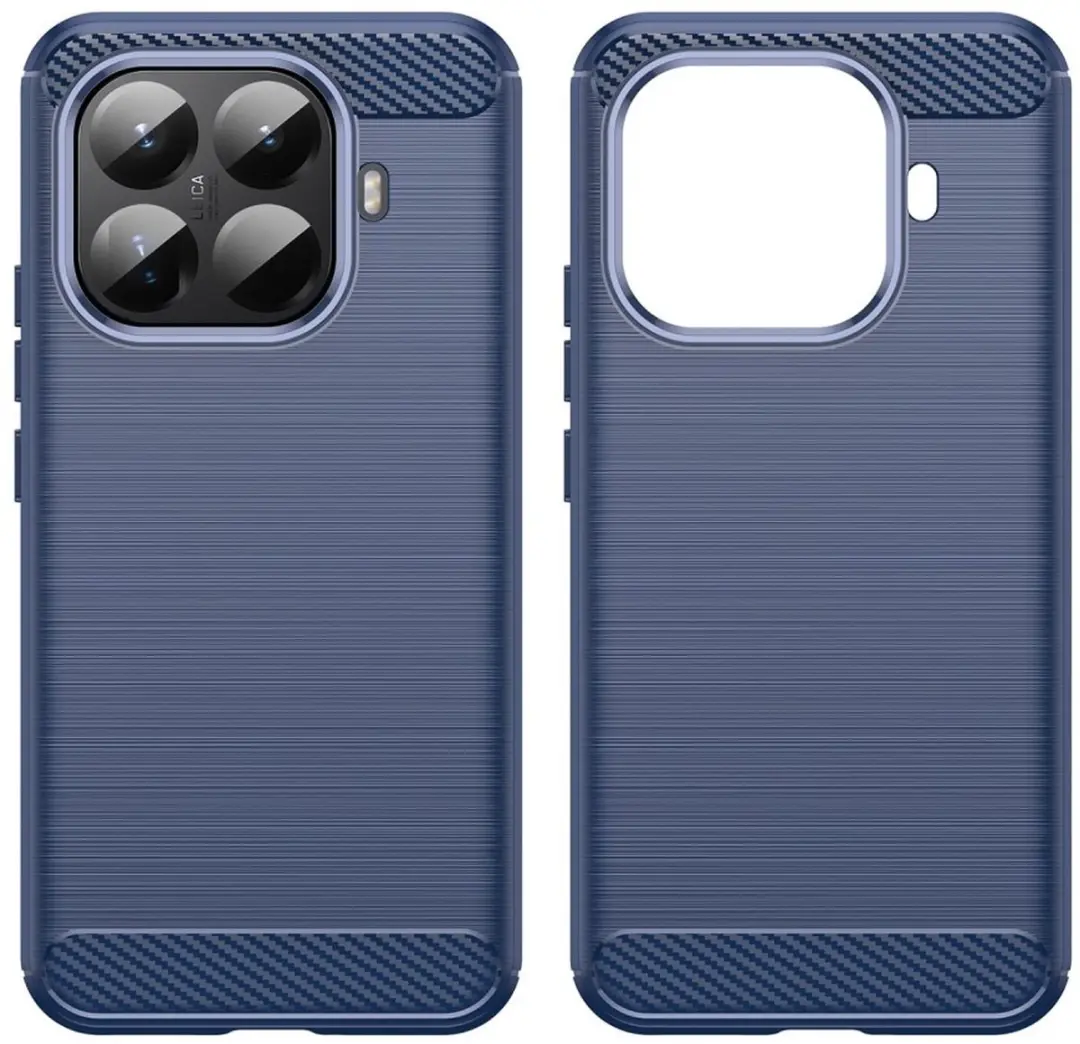 Selected Geborsteld TPU Hoesje Xiaomi 15T Pro - Blauw - afbeelding 6 van 6