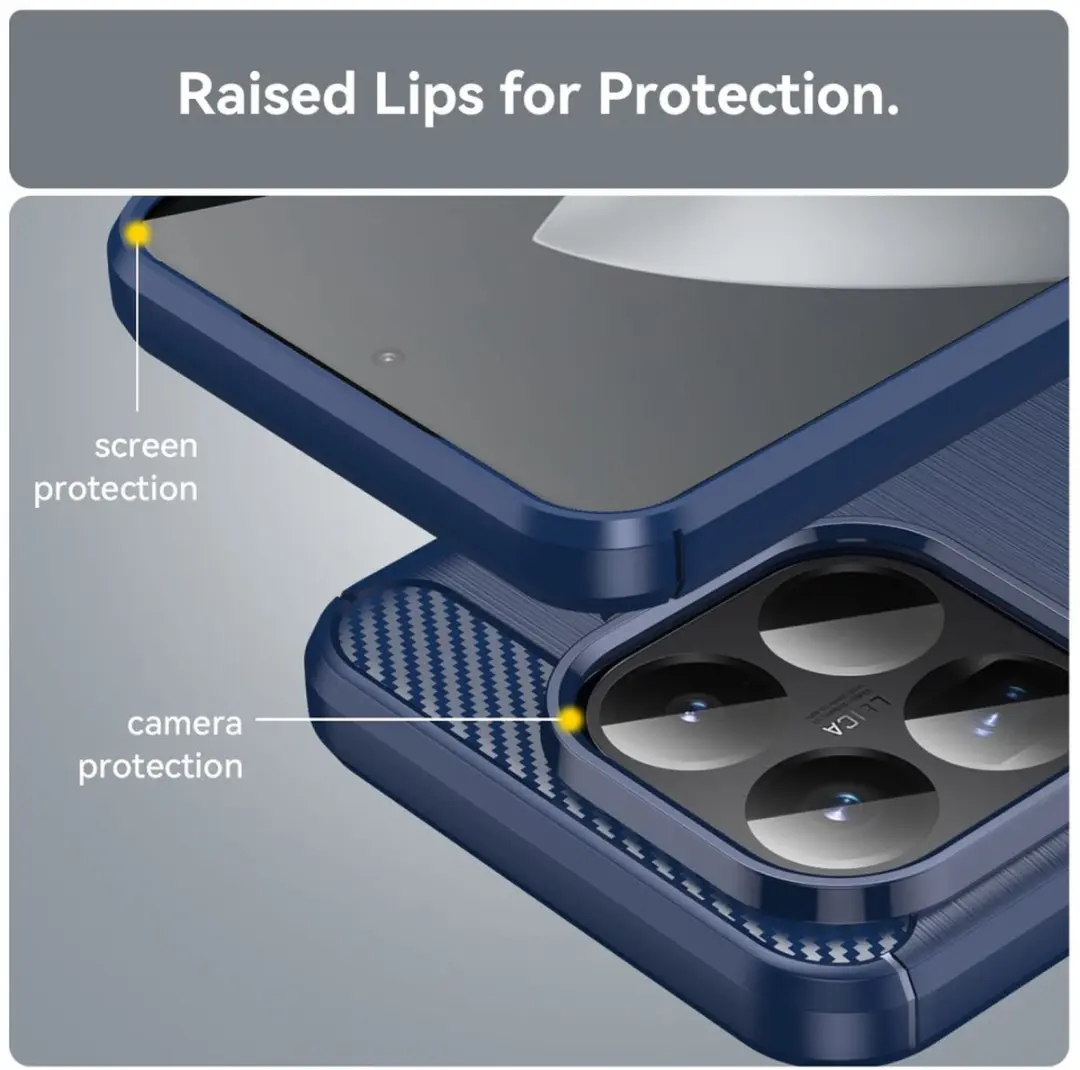 Selected Geborsteld TPU Hoesje Xiaomi 15T Pro - Blauw