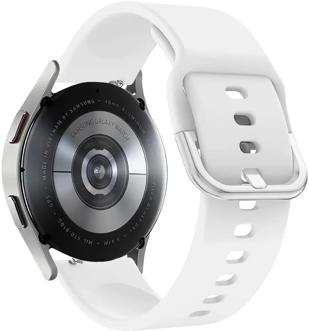 Selected SBG Universeel 20mm Horloge Bandje - Siliconen - Wit
