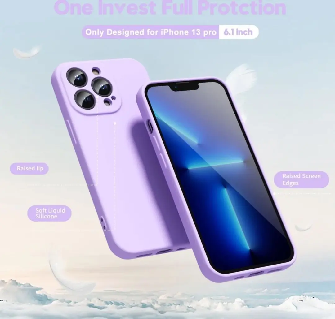 Selected Hoesje iPhone 13 Pro Max Camera Bescherming - Lila