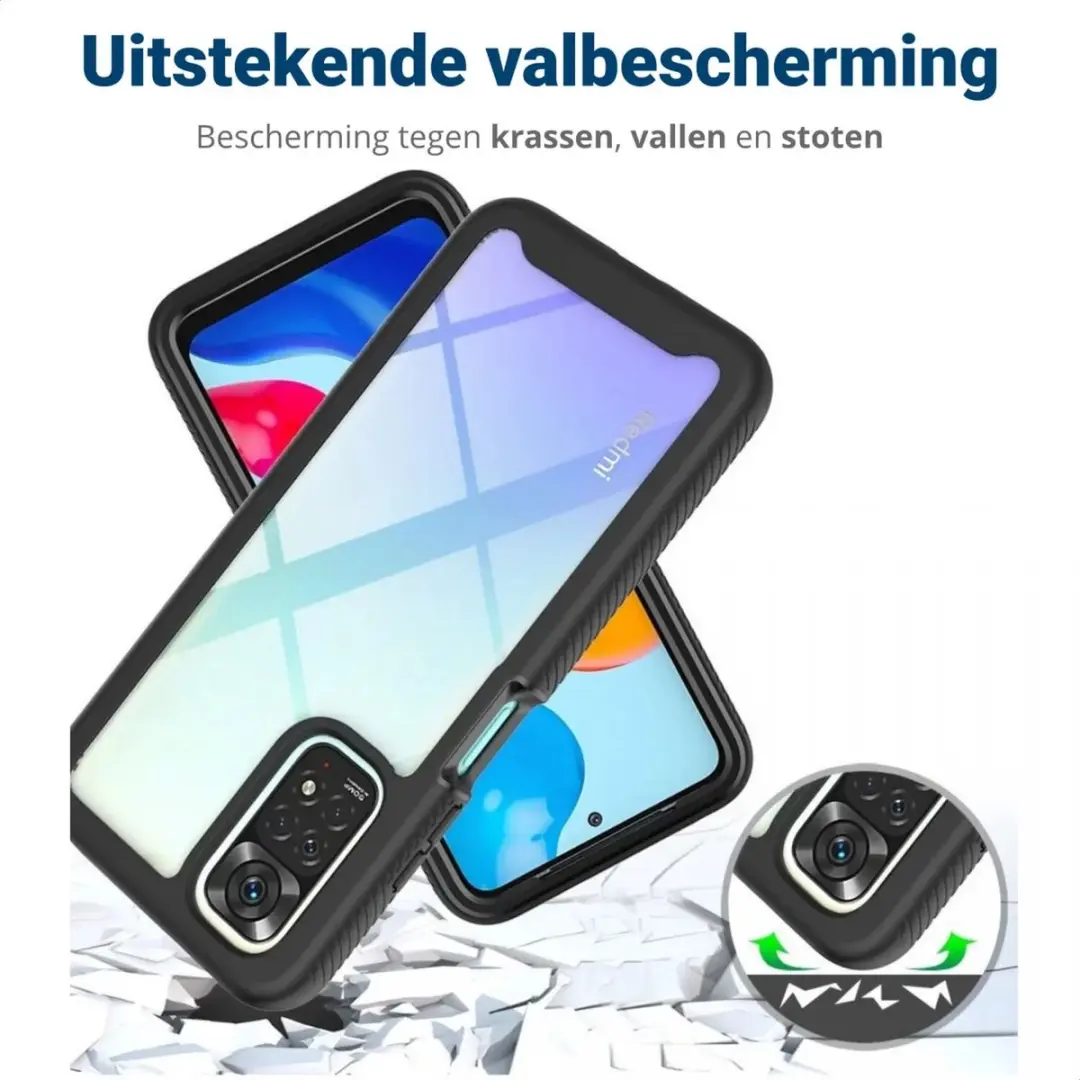 Xiaomi Redmi Note 11/11S Full Protect Hoesje - Zwart
