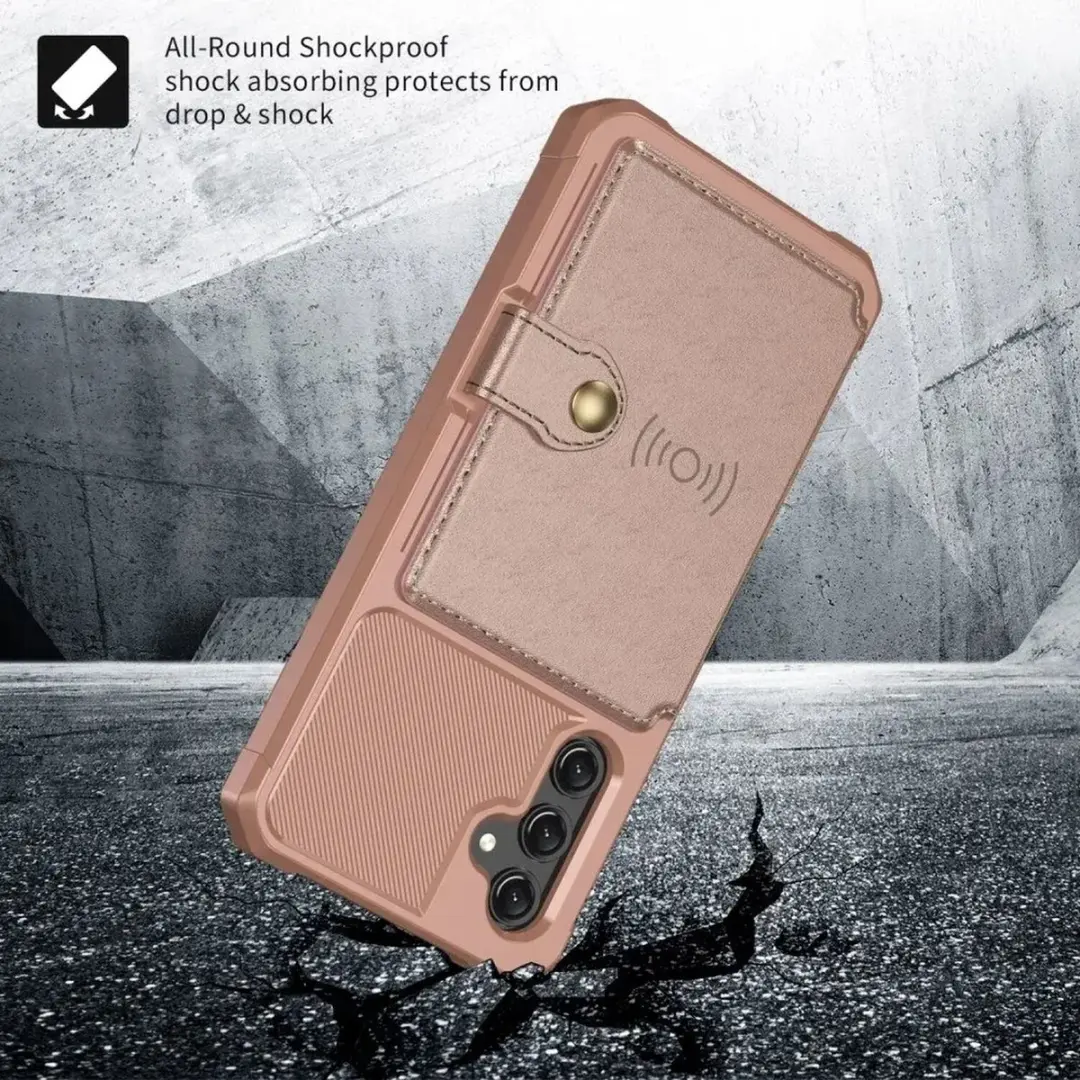 Selected Portemonnee Hoesje Samsung Galaxy A25 - Roze - 4 Pasjes