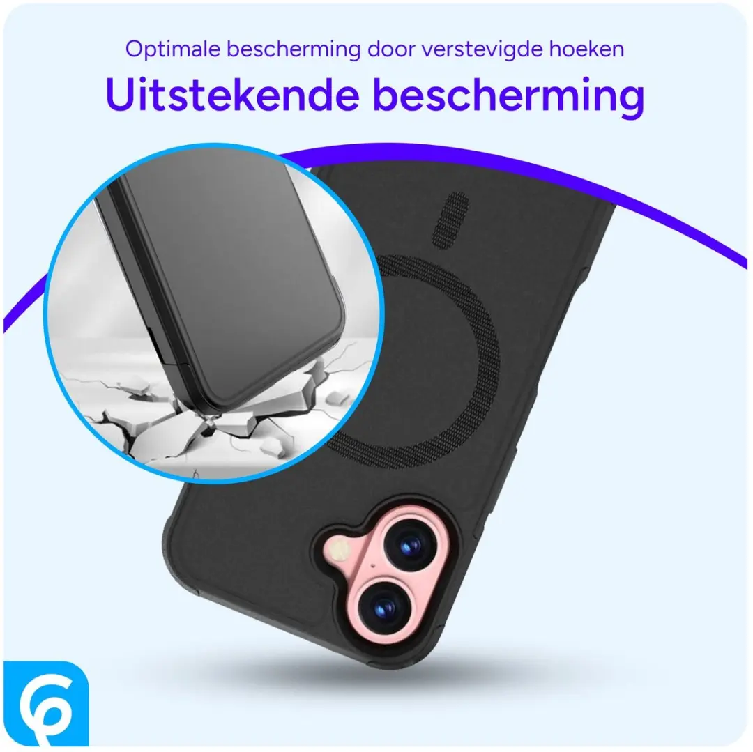 Selected by GSMpunt.nl iPhone 16 Hoesje MagSafe - Dual-Layer Zwart