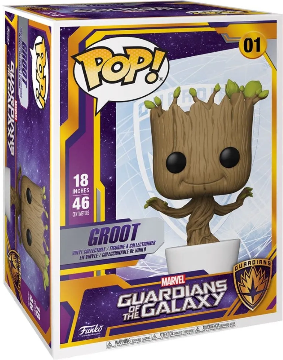 Funko POP! Guardians of the Galaxy Dancing Groot FUN50094 - 45 cm - Multicolours - afbeelding 3 van 6