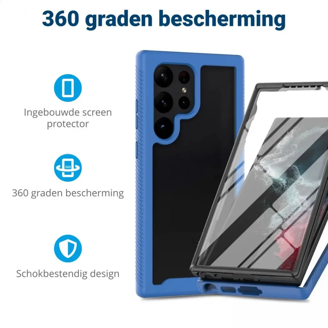 Selected Hoesje Samsung Galaxy S24 Ultra Blauw - Schokbestendig