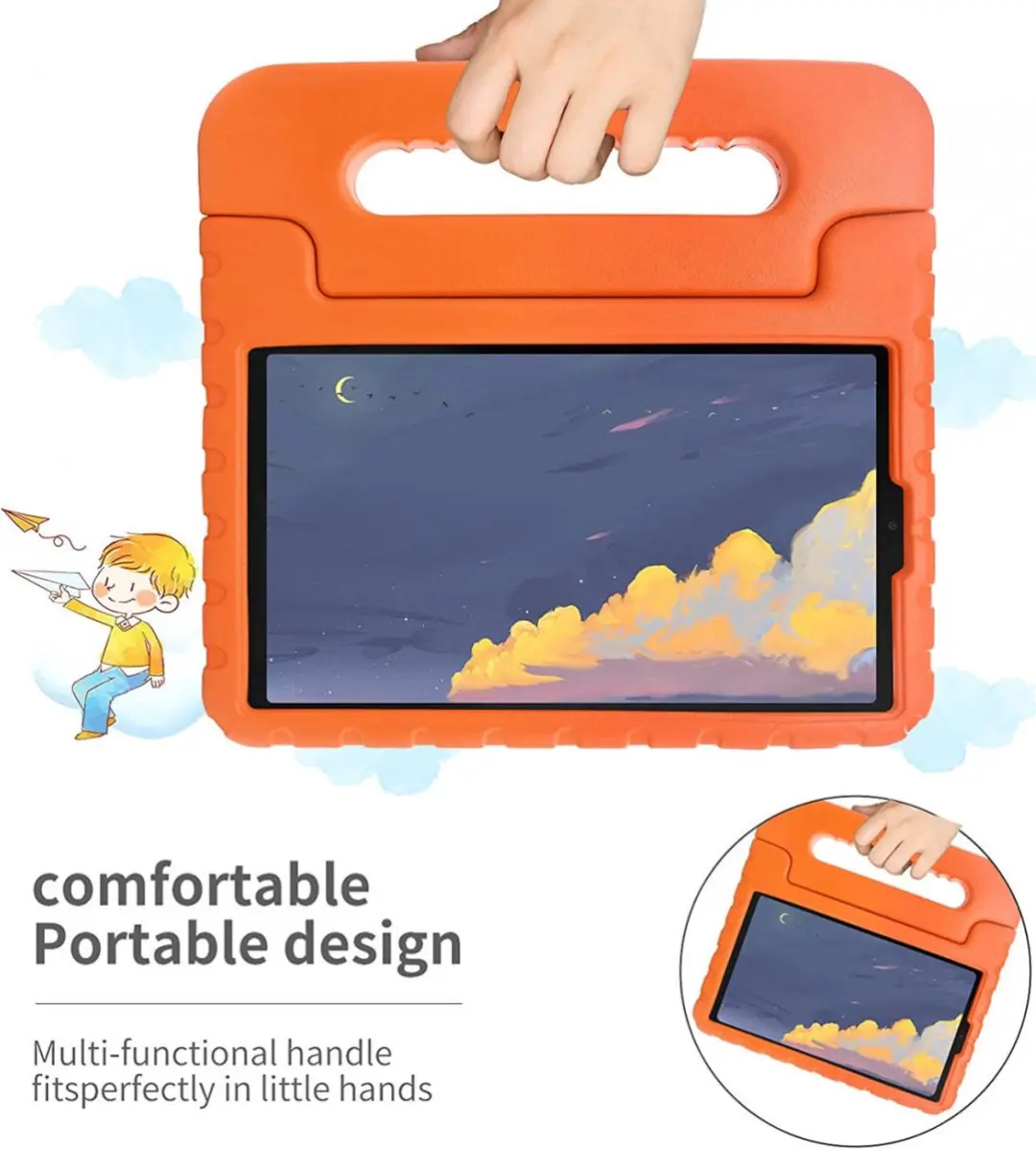Samsung Galaxy Tab A7 Kinder Tablethoes - Oranje - 10.4"