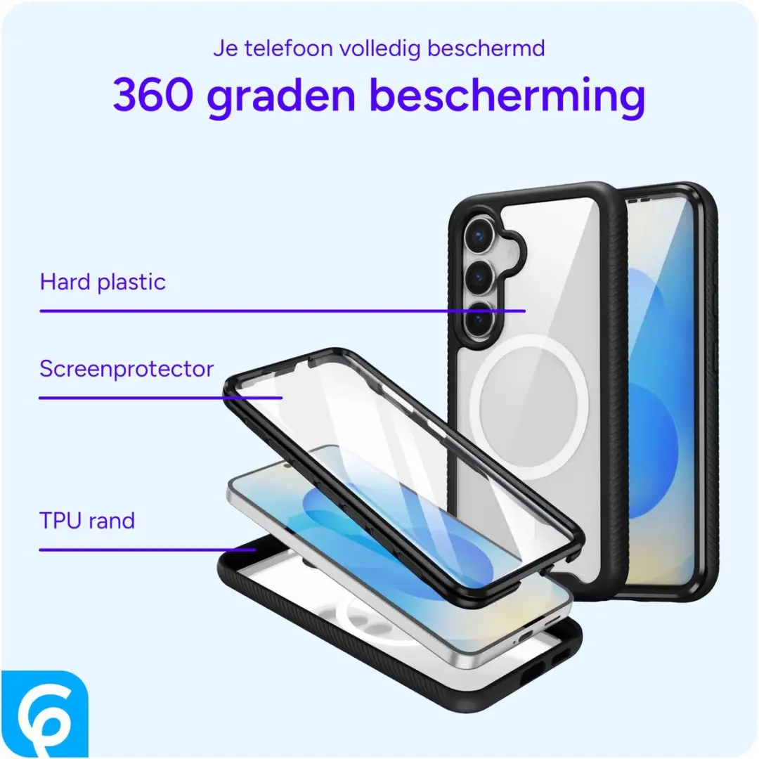 Selected Hoesje Samsung Galaxy S25 - MagSafe & Qi2 - Schokbestendig - Zwart