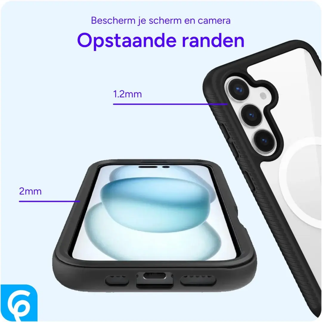 Selected Hoesje Samsung Galaxy S25 - MagSafe & Qi2 - Schokbestendig - Zwart