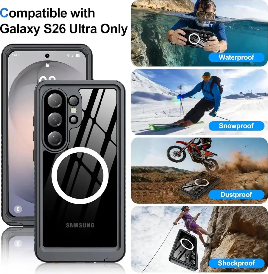 Selected SBG Waterdicht Hoesje Samsung Galaxy S26 Ultra - IP68 MagSafe