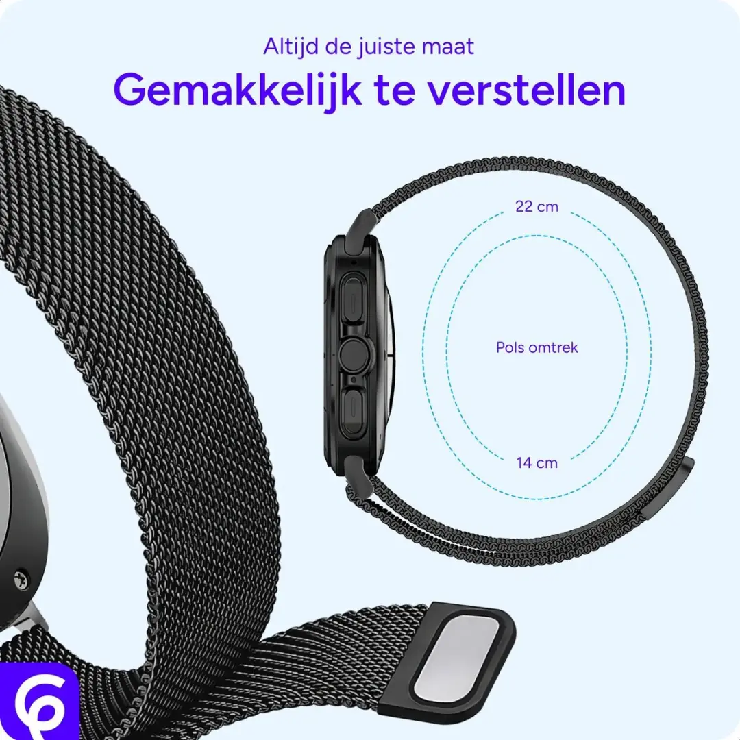 Selected SBG Universeel Galaxy Watch Ultra Horlogebandje - Zwart