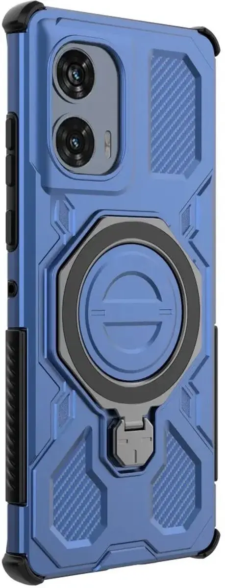 Selected Hoesje Motorola Edge 50 Fusion MagSafe Blauw - Kickstand Ring - afbeelding 5 van 6