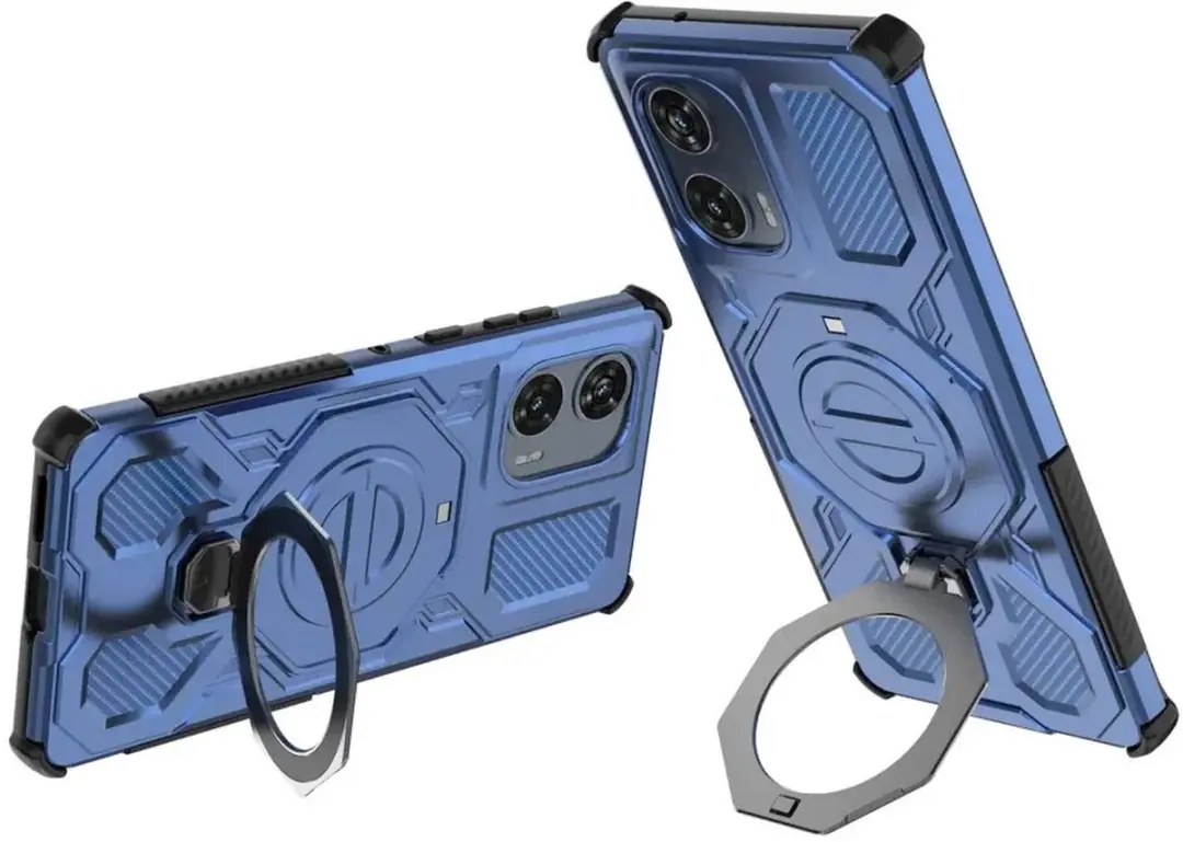 Selected Hoesje Motorola Edge 50 Fusion MagSafe Blauw - Kickstand Ring - afbeelding 6 van 6
