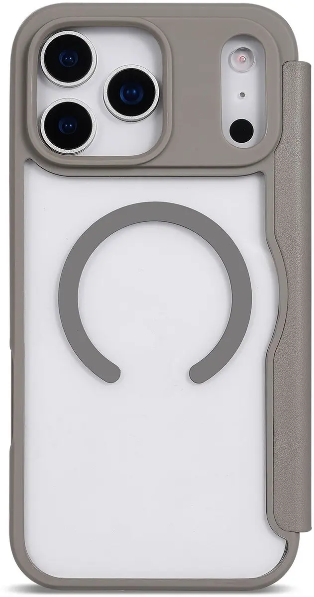Selected Portemonnee Hoesje iPhone 17 Pro Max - MagSafe - 1 Pasje - Transparant/Beige - afbeelding 6 van 6