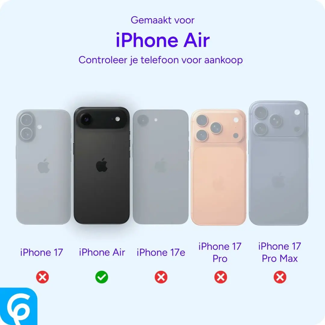 Selected Hoesje iPhone Air MagSafe Grijs - 360° Draaibare Stand