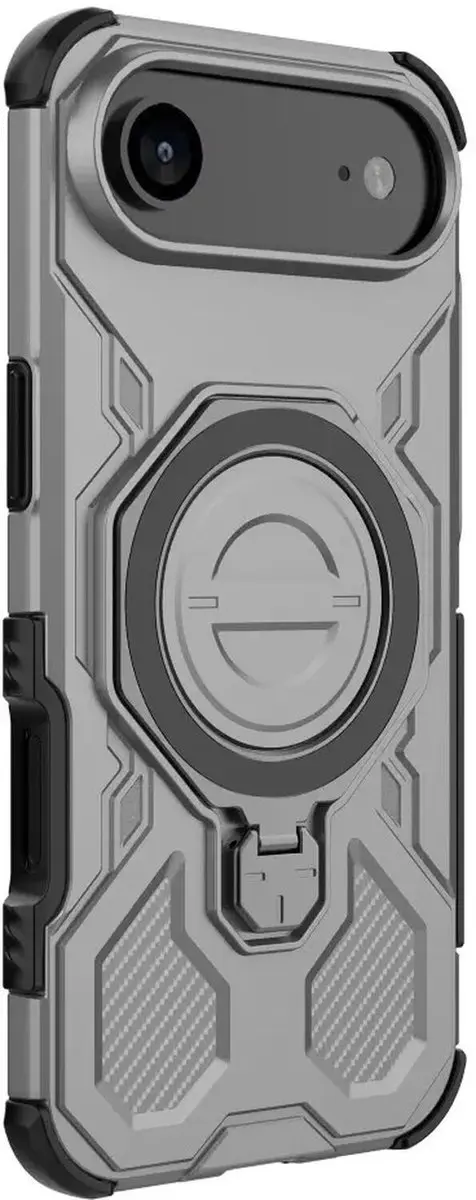 Selected Hoesje iPhone Air MagSafe Grijs - 360° Draaibare Stand