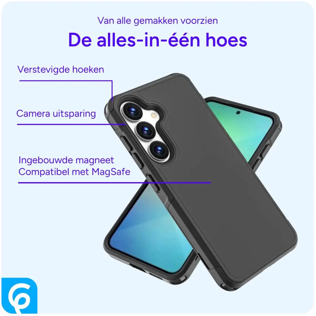 Selected Hoesje Samsung Galaxy S25 Dual-Layer MagSafe - Zwart