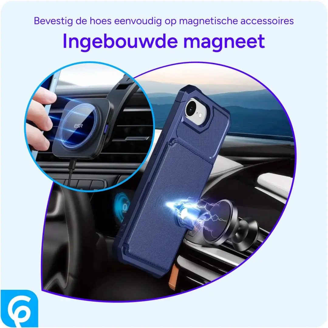 Selected Portemonnee Hoesje iPhone 16/17 - Blauw