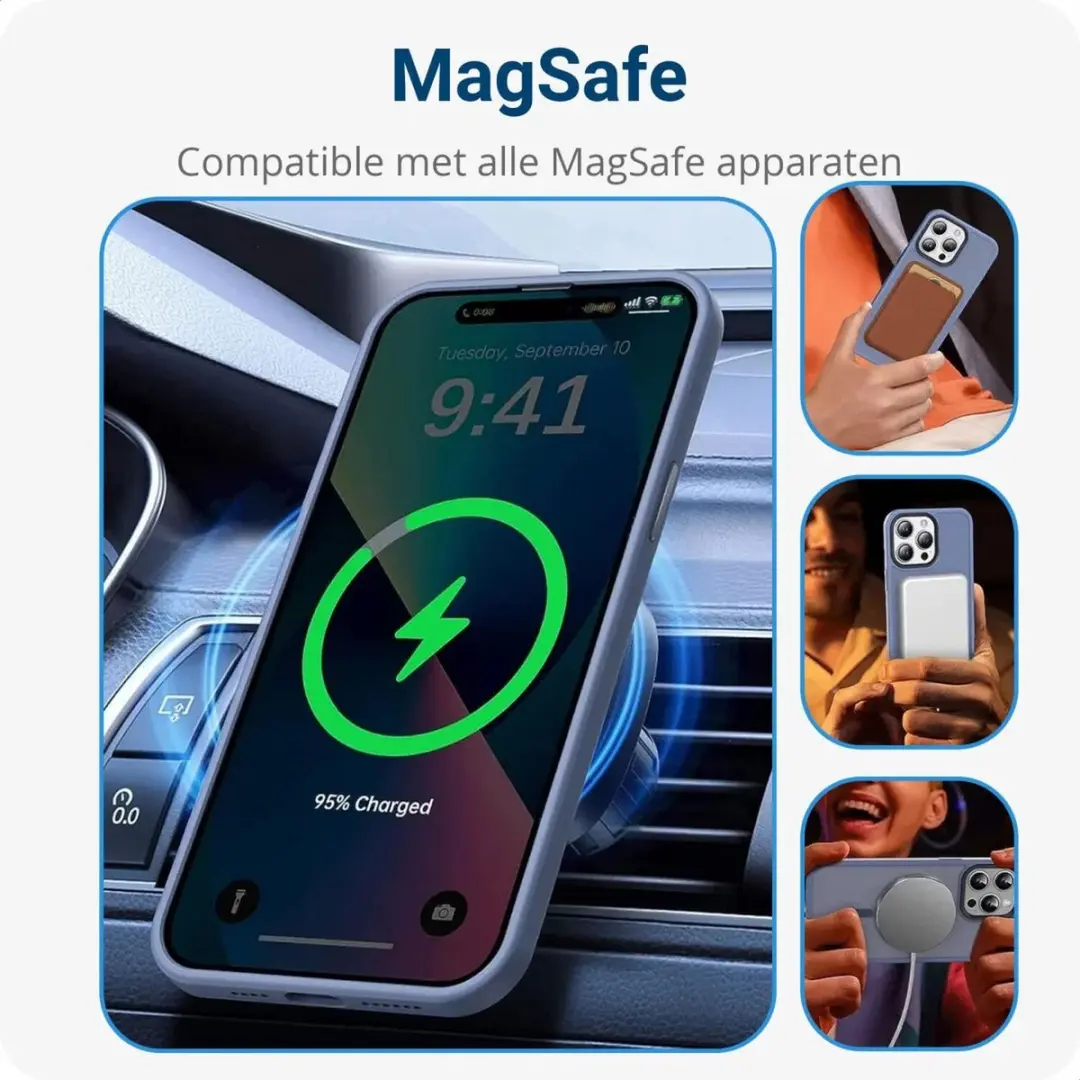 Selected Hoesje iPhone 14 Pro MagSafe - Blauw