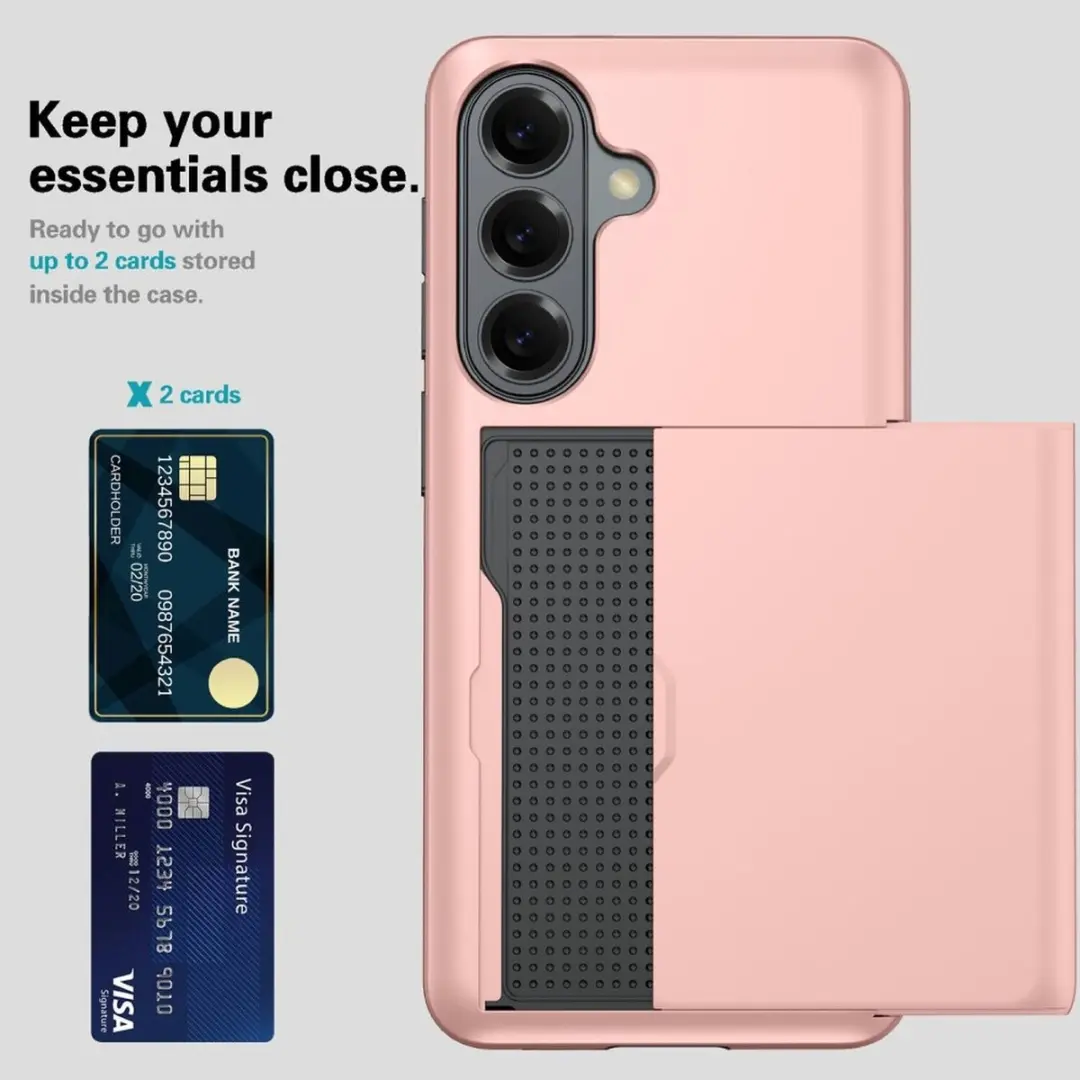 Selected Hoesje Samsung Galaxy A57 - Groen - Kaarthouder 2 Pasjes