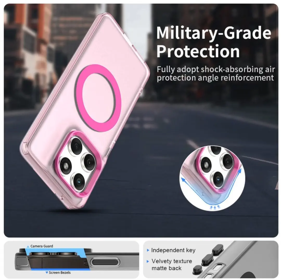 Selected MagSafe Backcover Motorola Edge 60 Fusion - Roze & Transparant