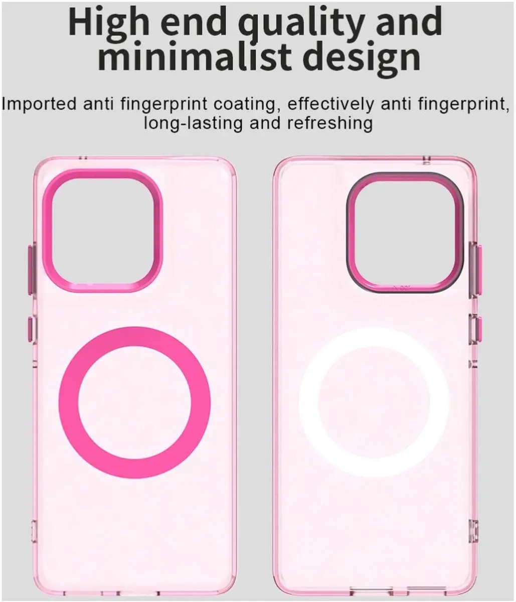 Selected MagSafe Backcover Motorola Edge 60 Fusion - Roze & Transparant