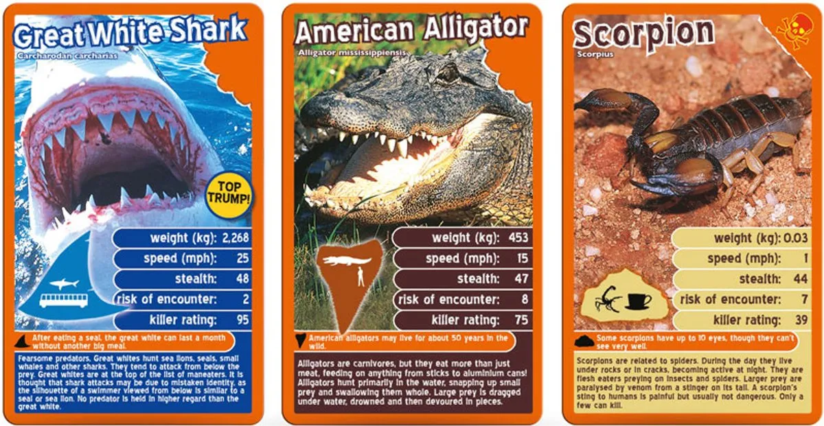 Winning Moves Predators Top Trumps Kaartspel - 2-6 Spelers