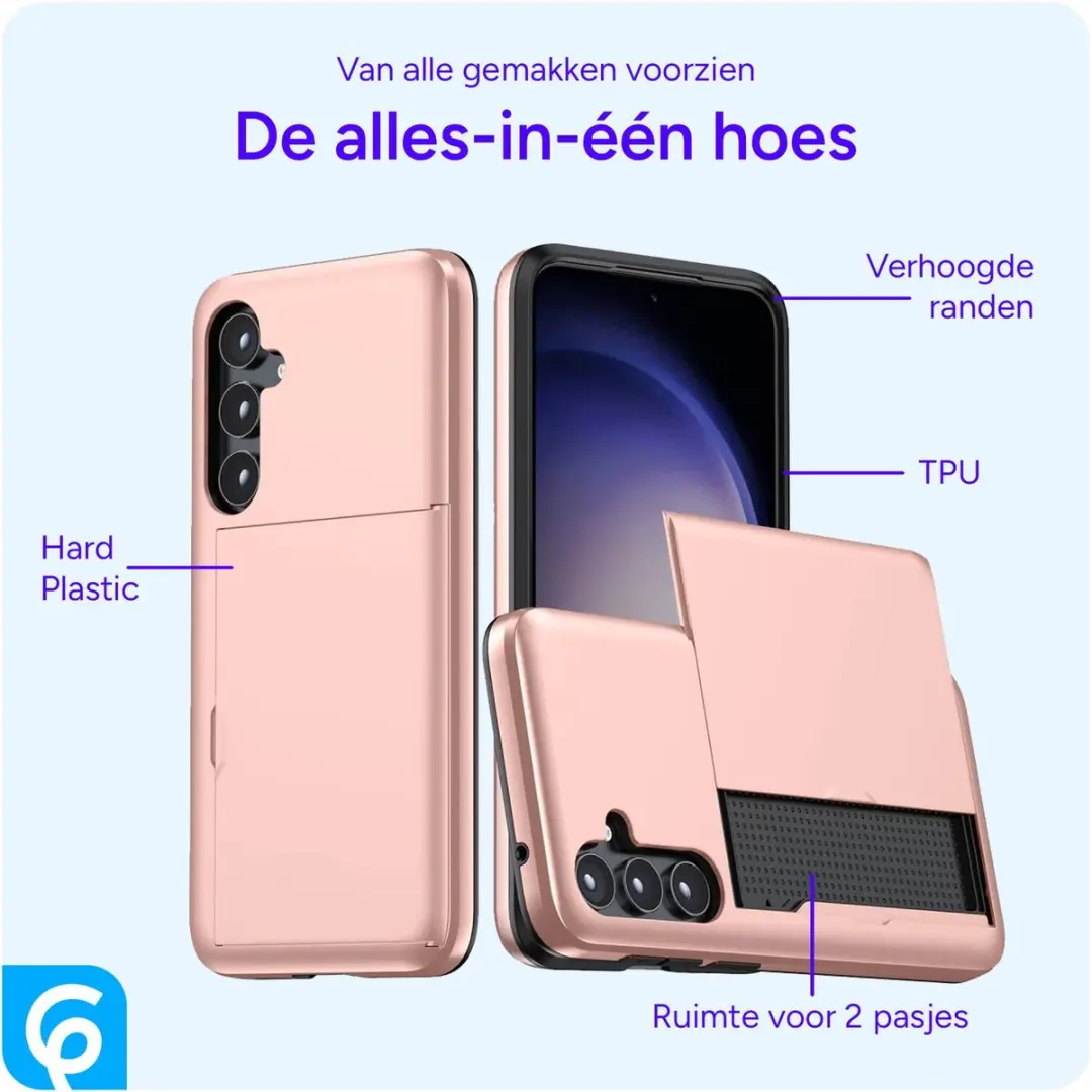 Selected Hoesje met Kaarthouder Samsung Galaxy S23 - Roze Goud