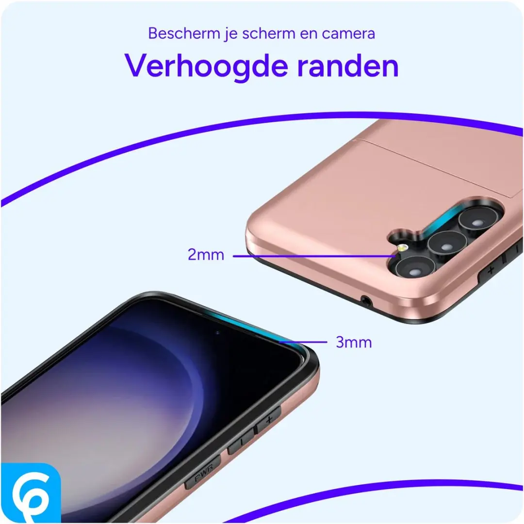 Selected Hoesje met Kaarthouder Samsung Galaxy S23 - Roze Goud