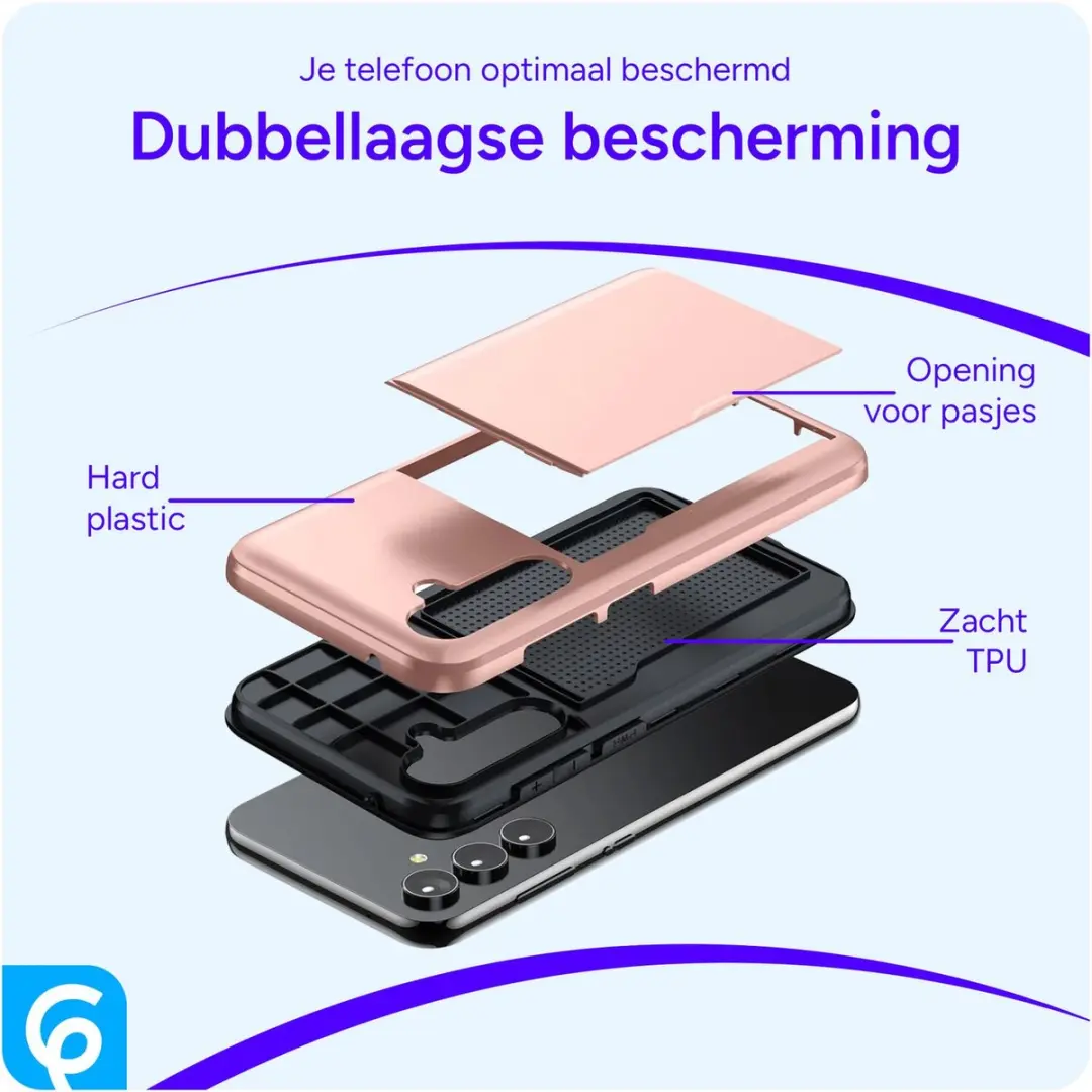Selected Hoesje met Kaarthouder Samsung Galaxy S23 - Roze Goud - afbeelding 6 van 6