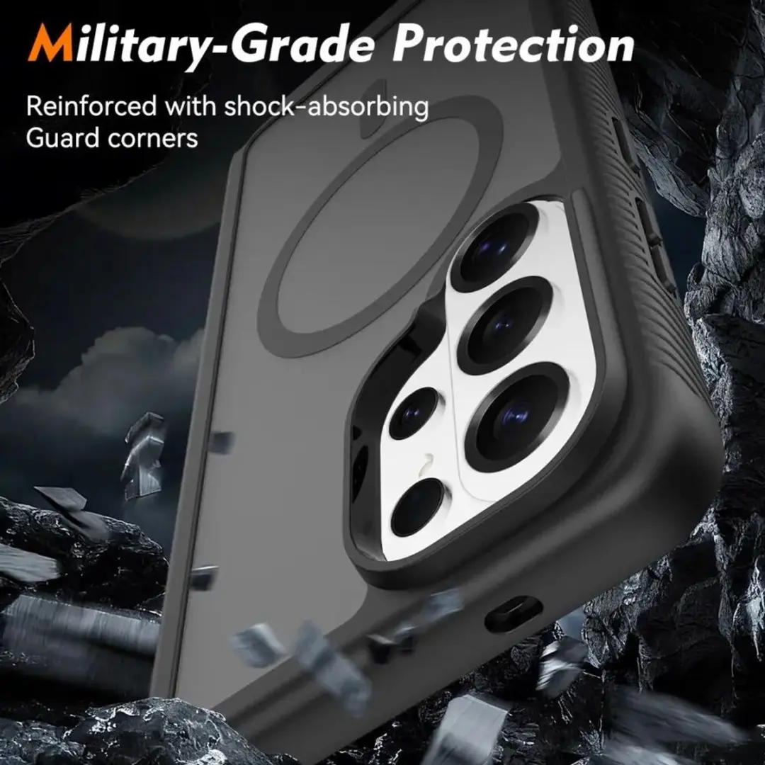 Selected Hoesje Samsung Galaxy S25 Ultra - Ingebouwde Screenprotector Matte Zwart