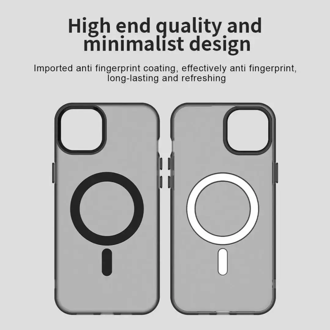 Selected MagSafe Backcover iPhone 13/14 - Zwart & Transparant - afbeelding 3 van 6
