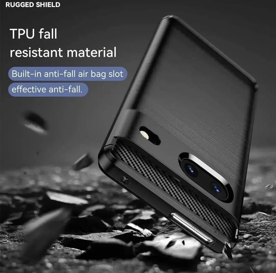Selected Geborsteld TPU Hoesje Google Pixel 7 - Zwart