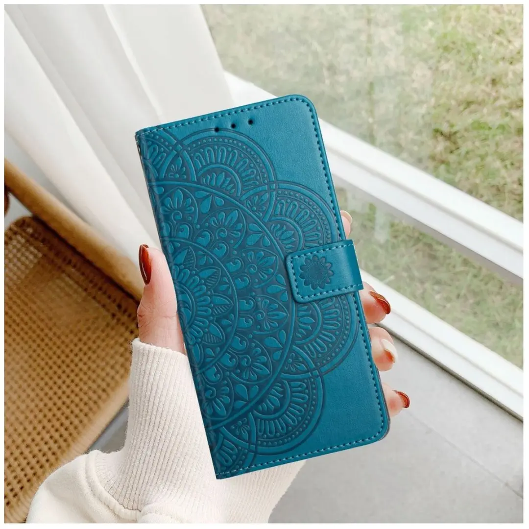 Selected Mandala Book Case Xiaomi Redmi A5 4G - Hoesje Blauw