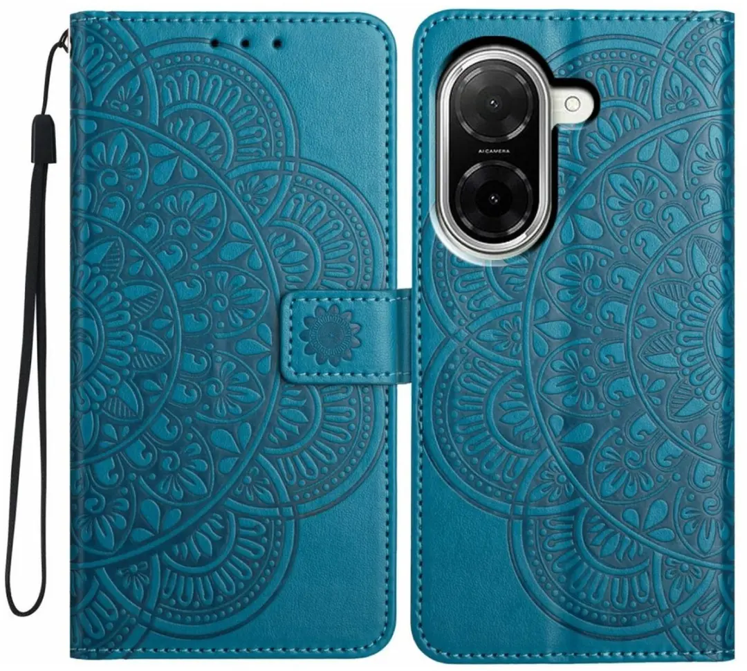 Selected Mandala Book Case Xiaomi Redmi A5 4G - Hoesje Blauw