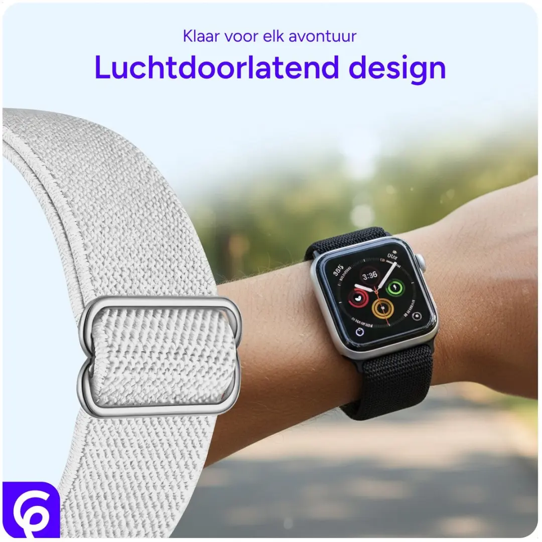 Selected SBG Nylon Horlogebandje Apple Watch - 42/44/45/46mm Wit