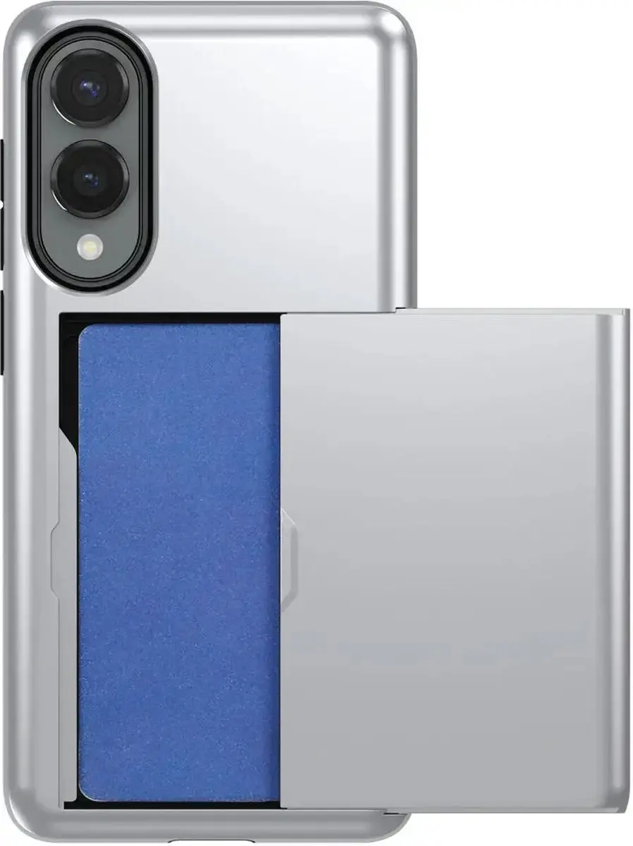 Selected Hoesje Samsung Galaxy S25 Edge - Kaarthouder 2 Pasjes Grijs