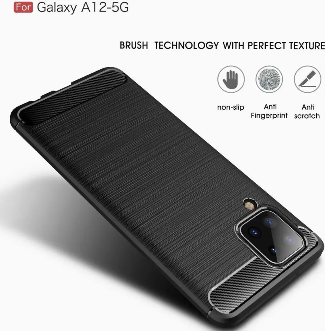 Selected TPU Hoesje Samsung Galaxy A12 - Zwart