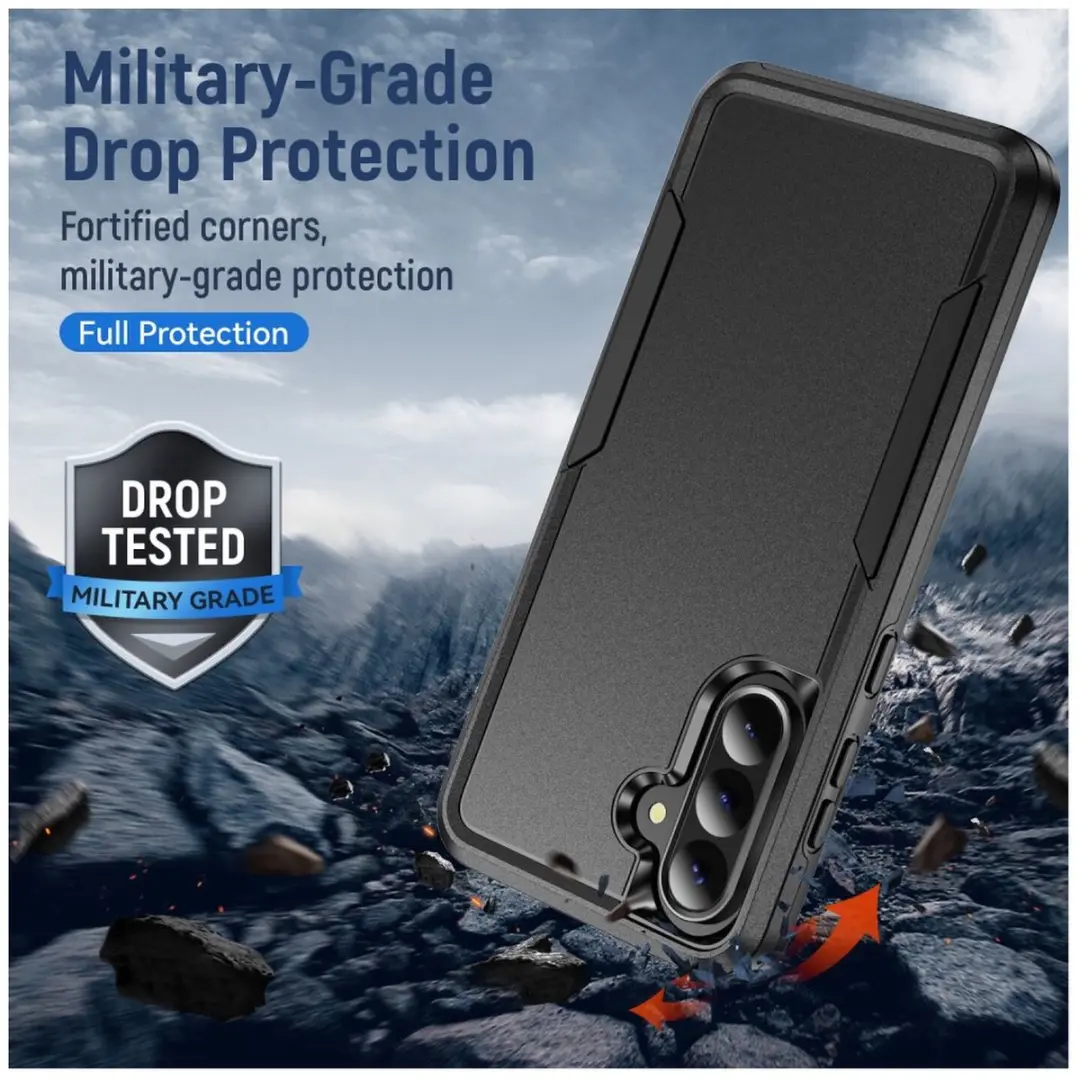 Selected Schokbestendige Rugged Hoes Samsung Galaxy A35 - Zwart