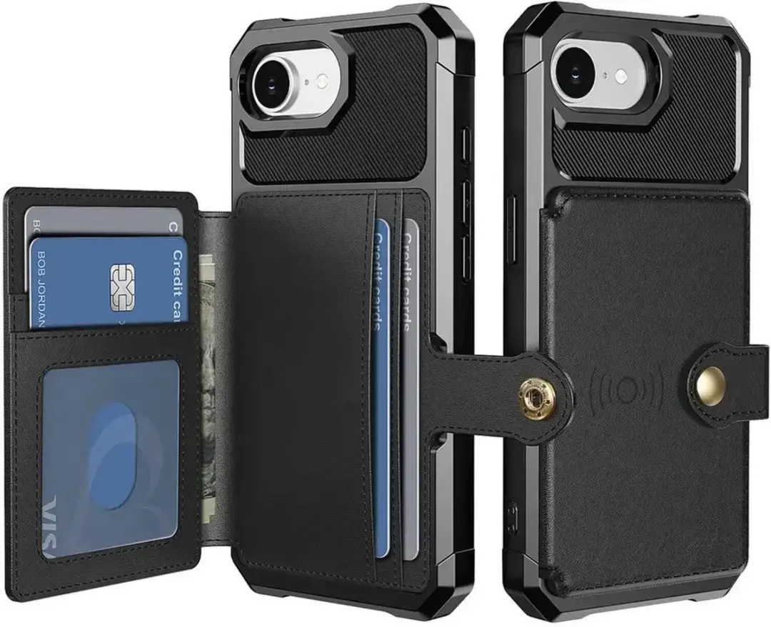 Selected Portemonnee Hoesje iPhone 16/17 - 4 Pasjes - Zwart