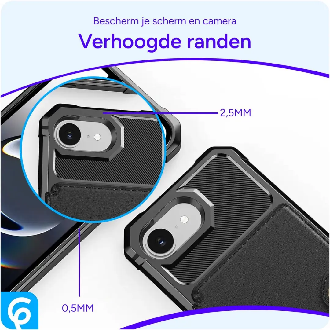 Selected Portemonnee Hoesje iPhone 16/17 - 4 Pasjes - Zwart