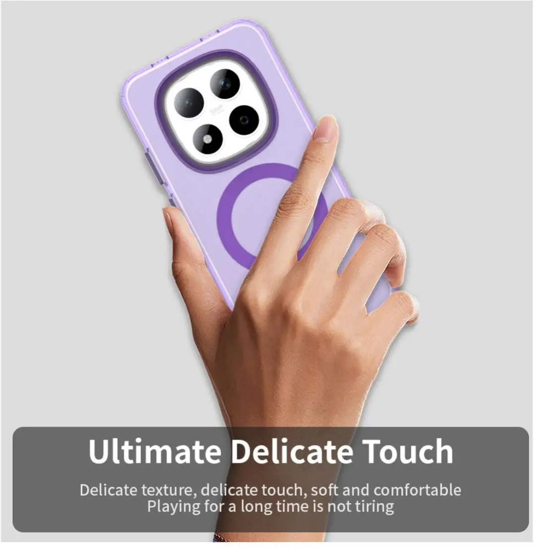 Selected MagSafe Backcover Xiaomi Redmi Note 15 Pro 5G - Paars & Transparant