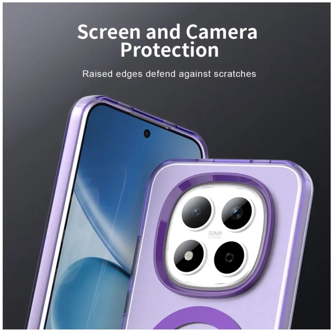 Selected MagSafe Backcover Xiaomi Redmi Note 15 Pro 5G - Paars & Transparant