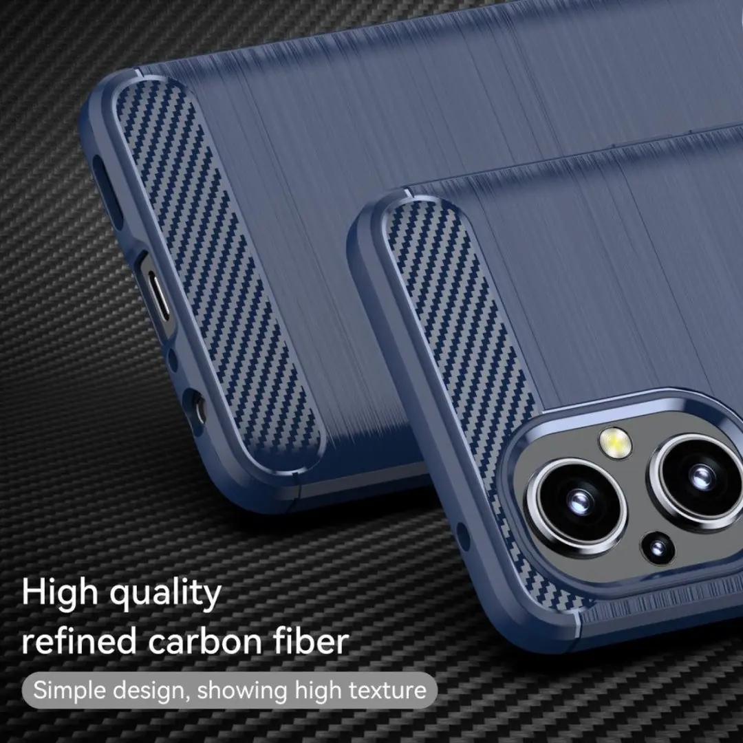 Oppo Reno 8 Lite Hoesje Geborsteld TPU - Blauw