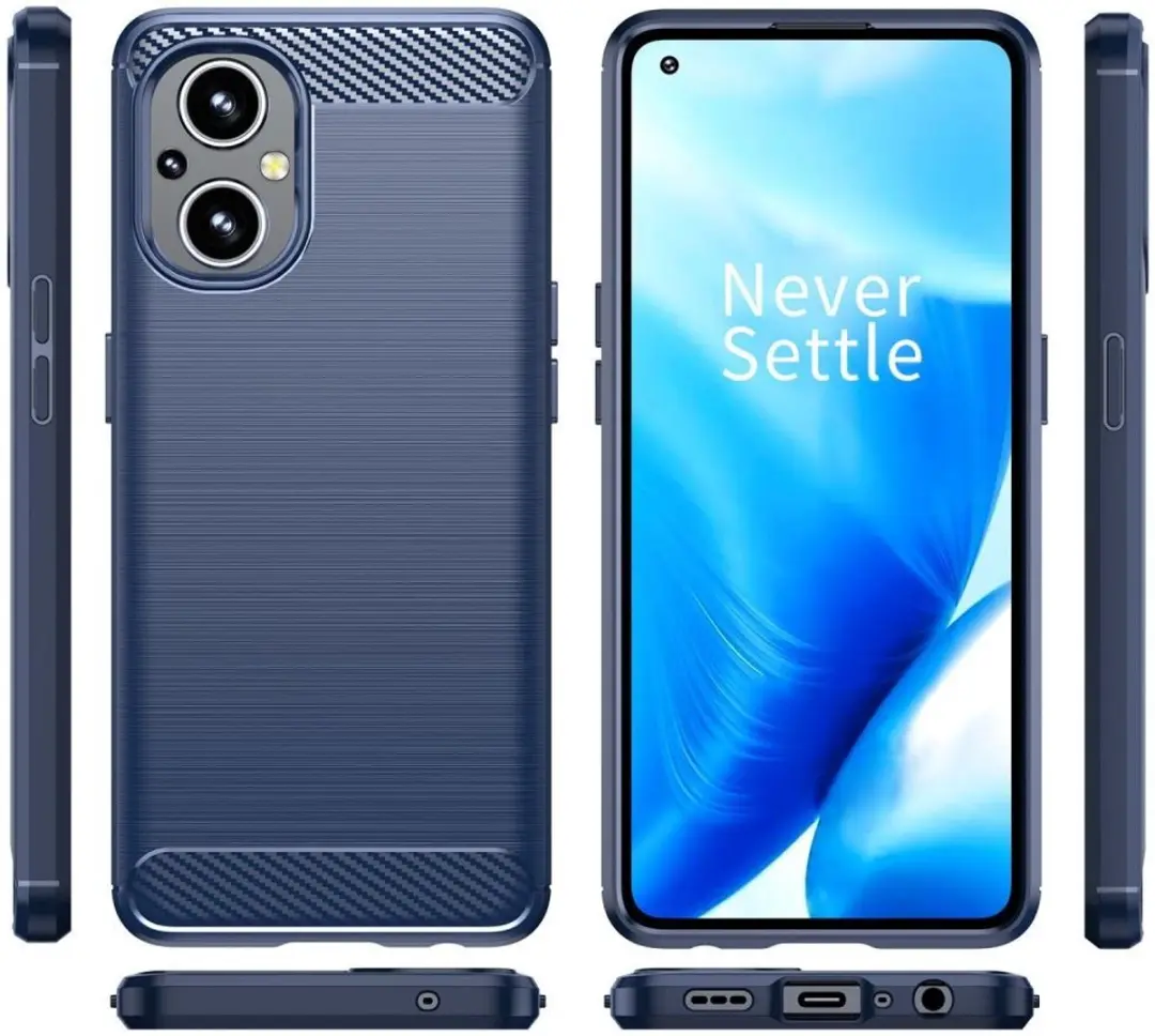 Oppo Reno 8 Lite Hoesje Geborsteld TPU - Blauw