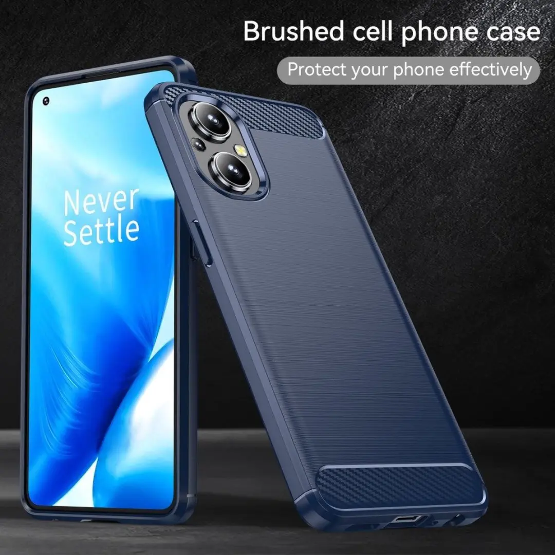Oppo Reno 8 Lite Hoesje Geborsteld TPU - Blauw - afbeelding 6 van 6