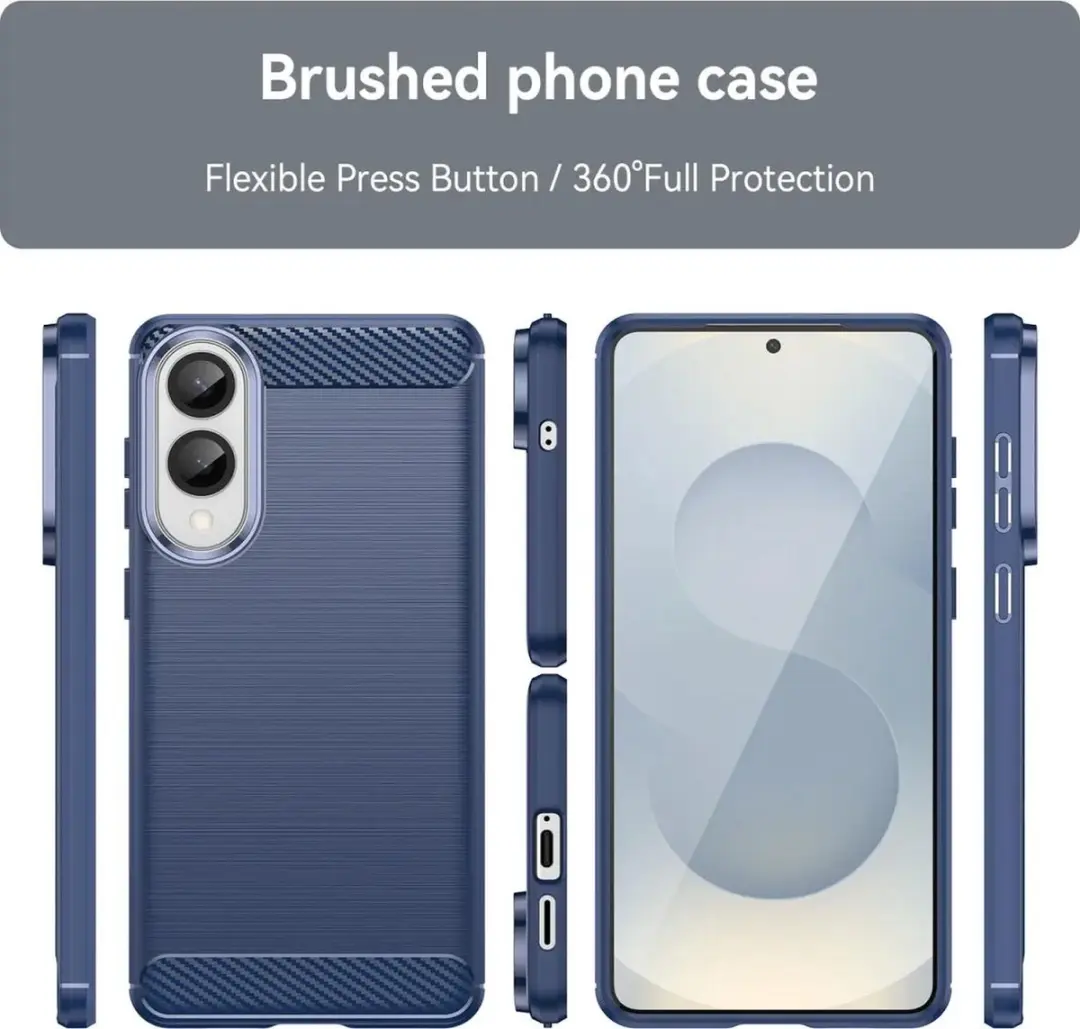 Selected TPU Hoesje Samsung Galaxy S25 Edge - Blauw - afbeelding 6 van 6
