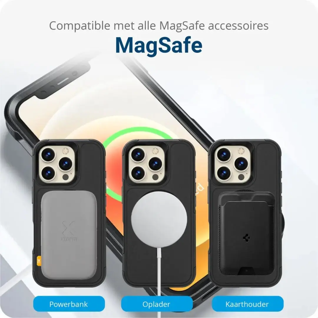 Selected by GSMpunt.nl iPhone 16 Pro Max MagSafe Hoesje - Dual-Layer Zwart