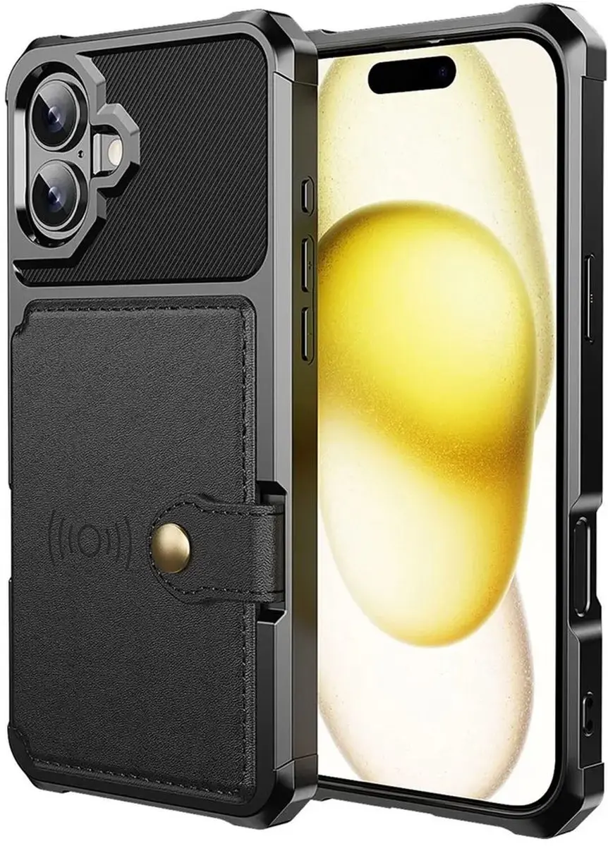 Selected Portemonnee Hoesje iPhone 17 - 4 Pasjes - Zwart - afbeelding 6 van 6